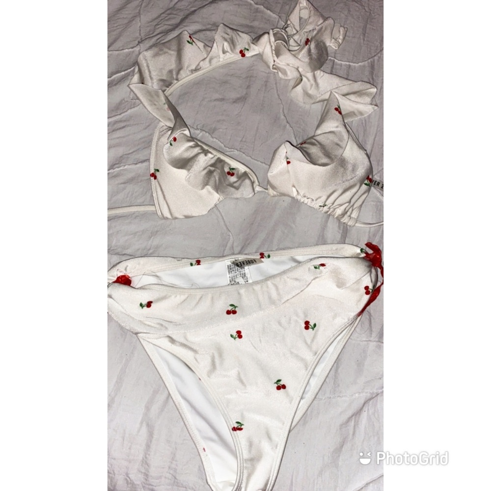 Forever 21 Cherry Ruffled Bikini 🍒